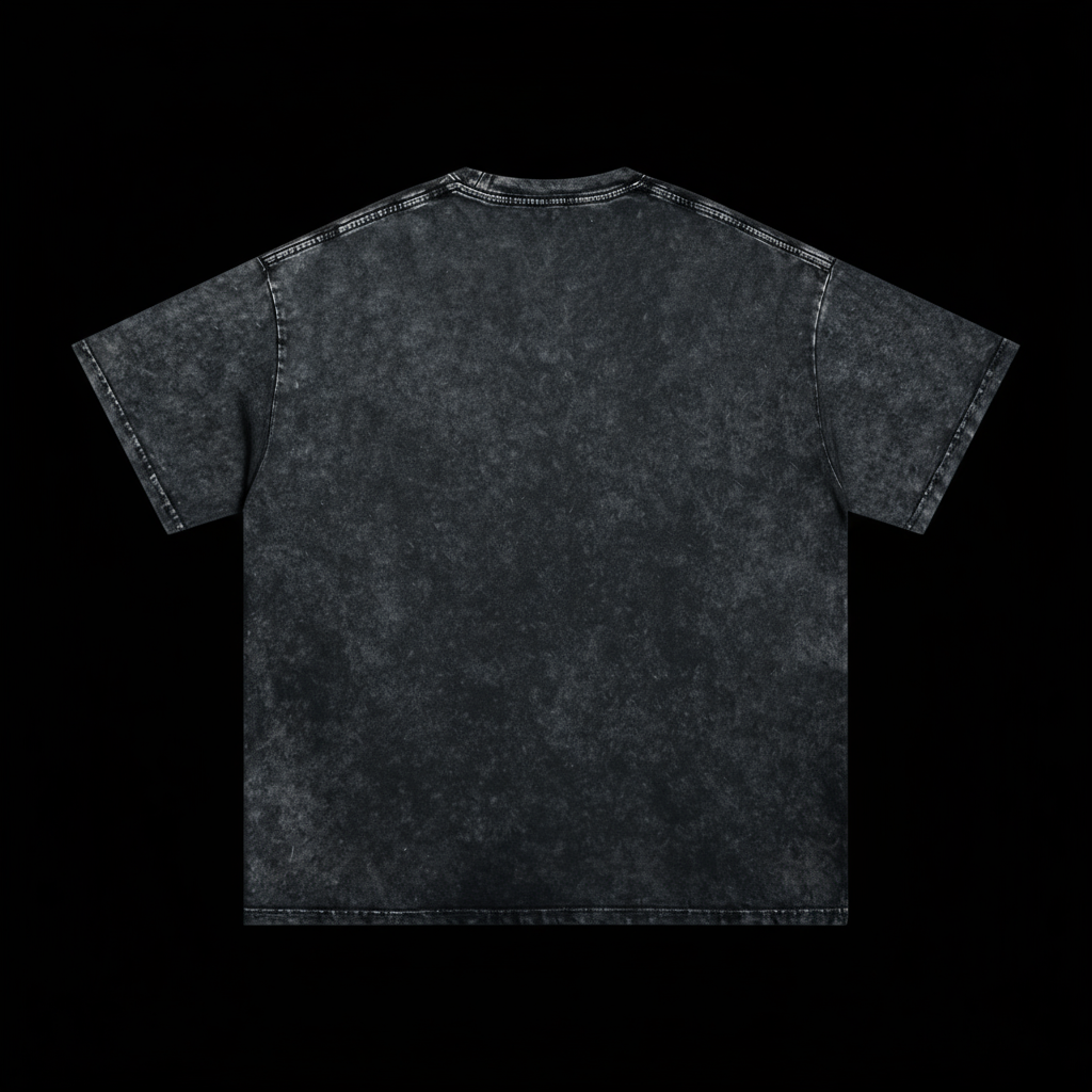Black t-shirt on a white background